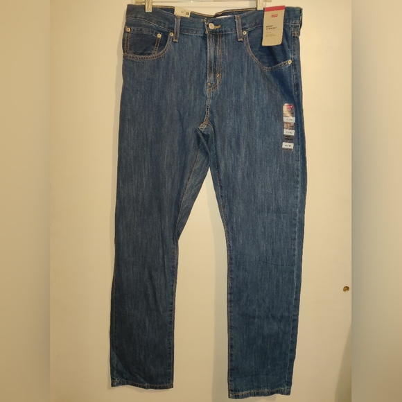 LEVI'S 'Middy Straight' Stretch Denim Blue Jeans Sz. 31 (W 31 X 30 L) Mid Rise - Picture 1 of 3